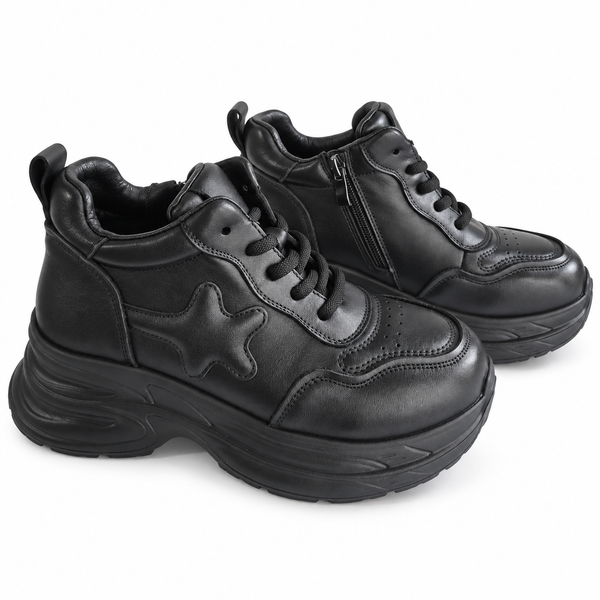Ghete Sport Damă Franco Gerardo 10781 Negru – vedere 2