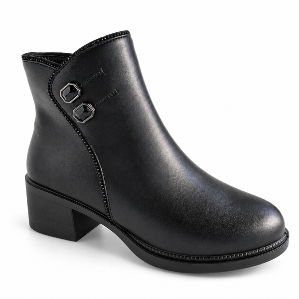 Ghete Casual Damă Formazione E0210-1 Negru – vedere 2