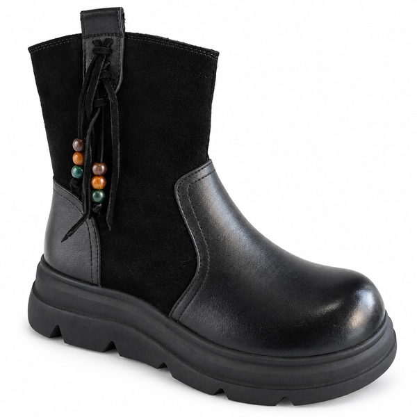 Ghete Casual Damă Formazione 99312 Negru – vedere 3