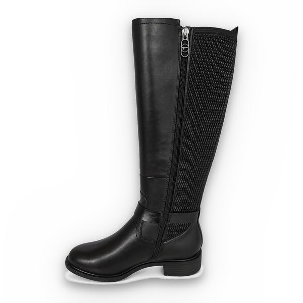 Cizme Elegante Damă Tamaris 25618-43 001 Negru – Piele Naturală + Piele Ecologică Stretch - vedere 7