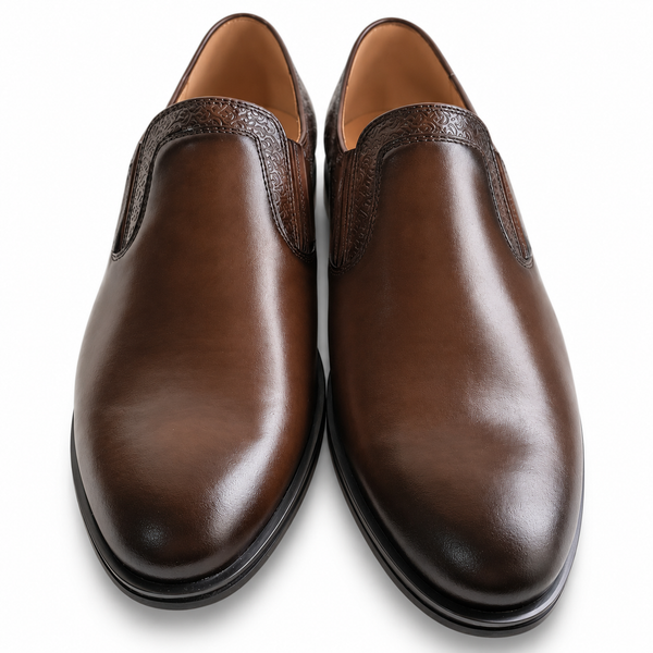 Pantofi Eleganți Bărbați CONHPOL 8220-2108-G2P28 Maro – Piele Naturală - vedere 5/6