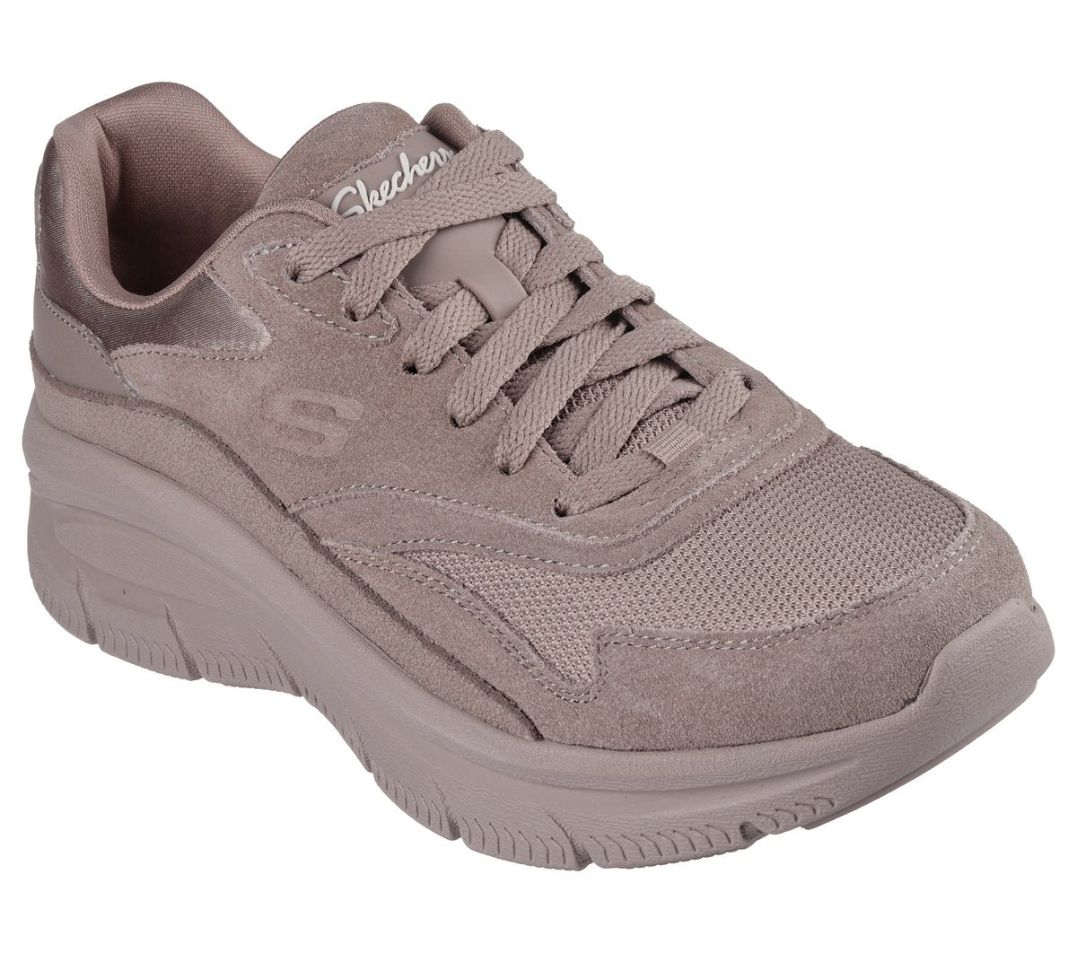 Pantofi Sport Damă Skechers 158590 Taupe velur - imagine 2