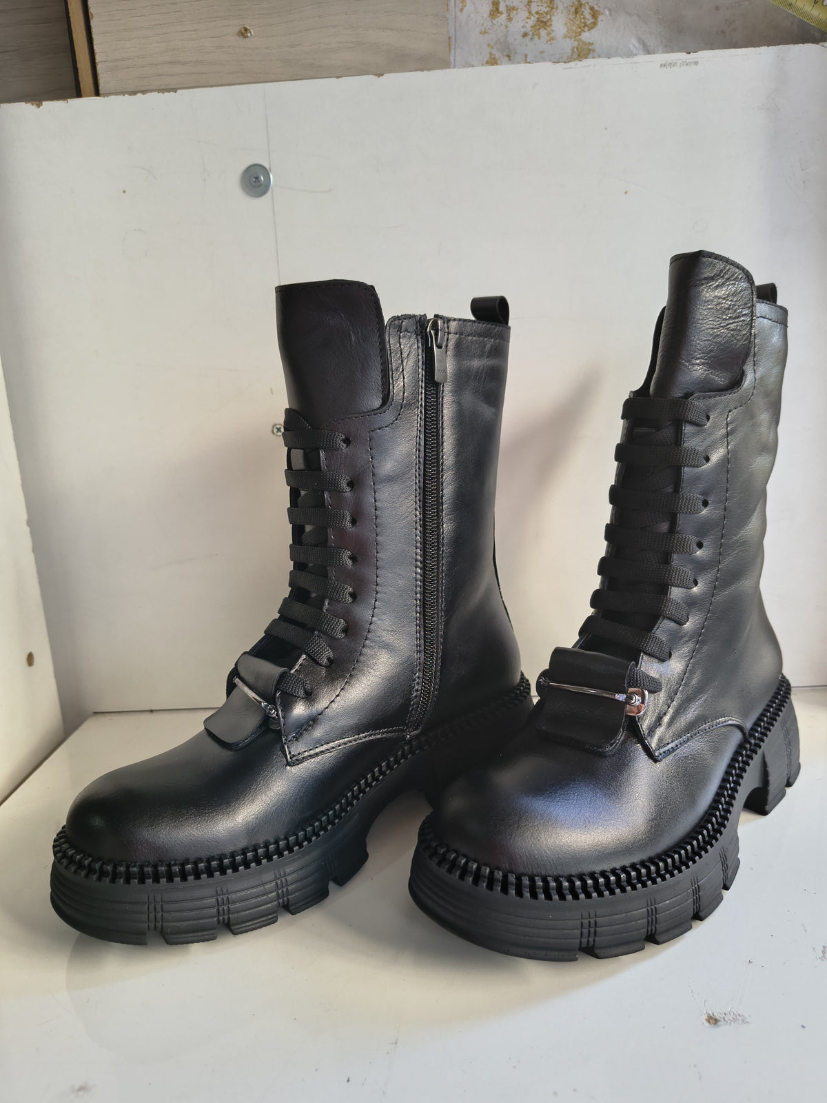 Ghete Casual Damă Dogati 061 27102 Negru – Piele Naturală