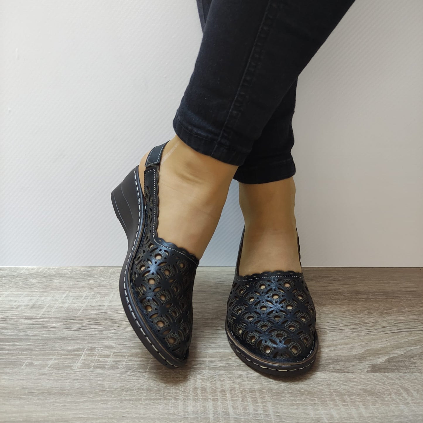 SANDALE CASUAL DAMA ANNA VIOTTI 5021-1 01 NEGRE