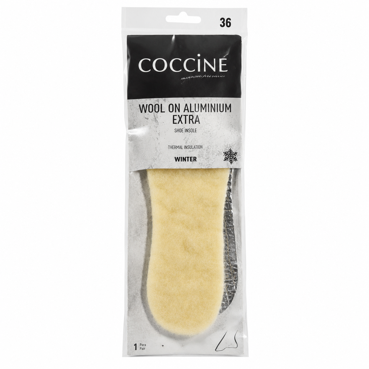 Coccine Branț Aluminium Extra cu Lână - Mărimea 36 (Iarnă)
