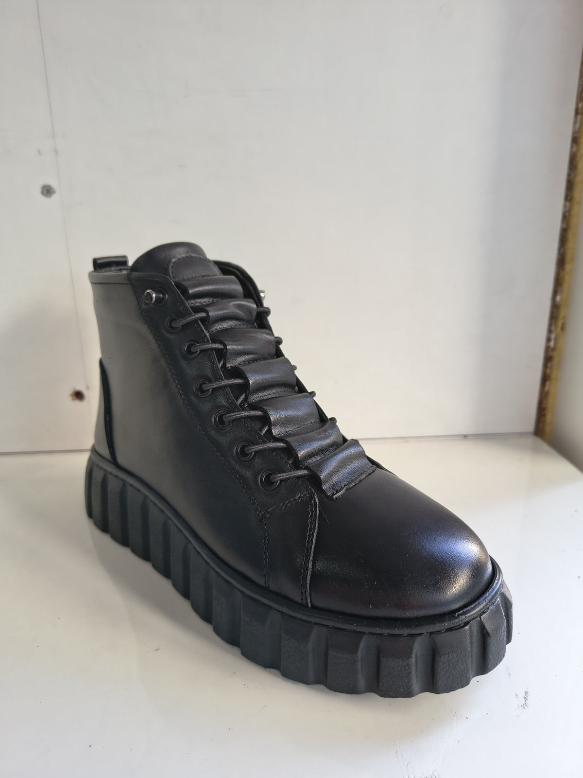 Ghete Casual Damă Bioflex 023 AE 025 Negru – Piele Naturală