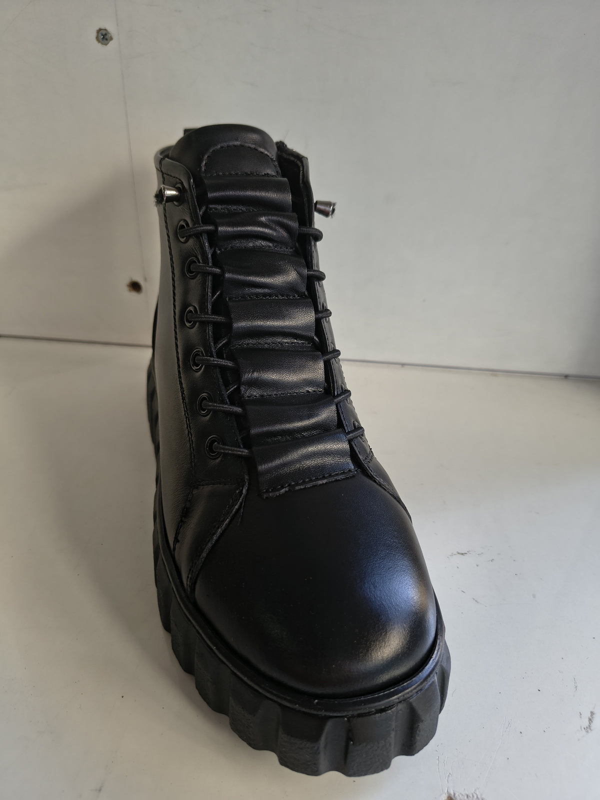 Ghete Casual Damă Bioflex 023 AE 025 Negru – Piele Naturală