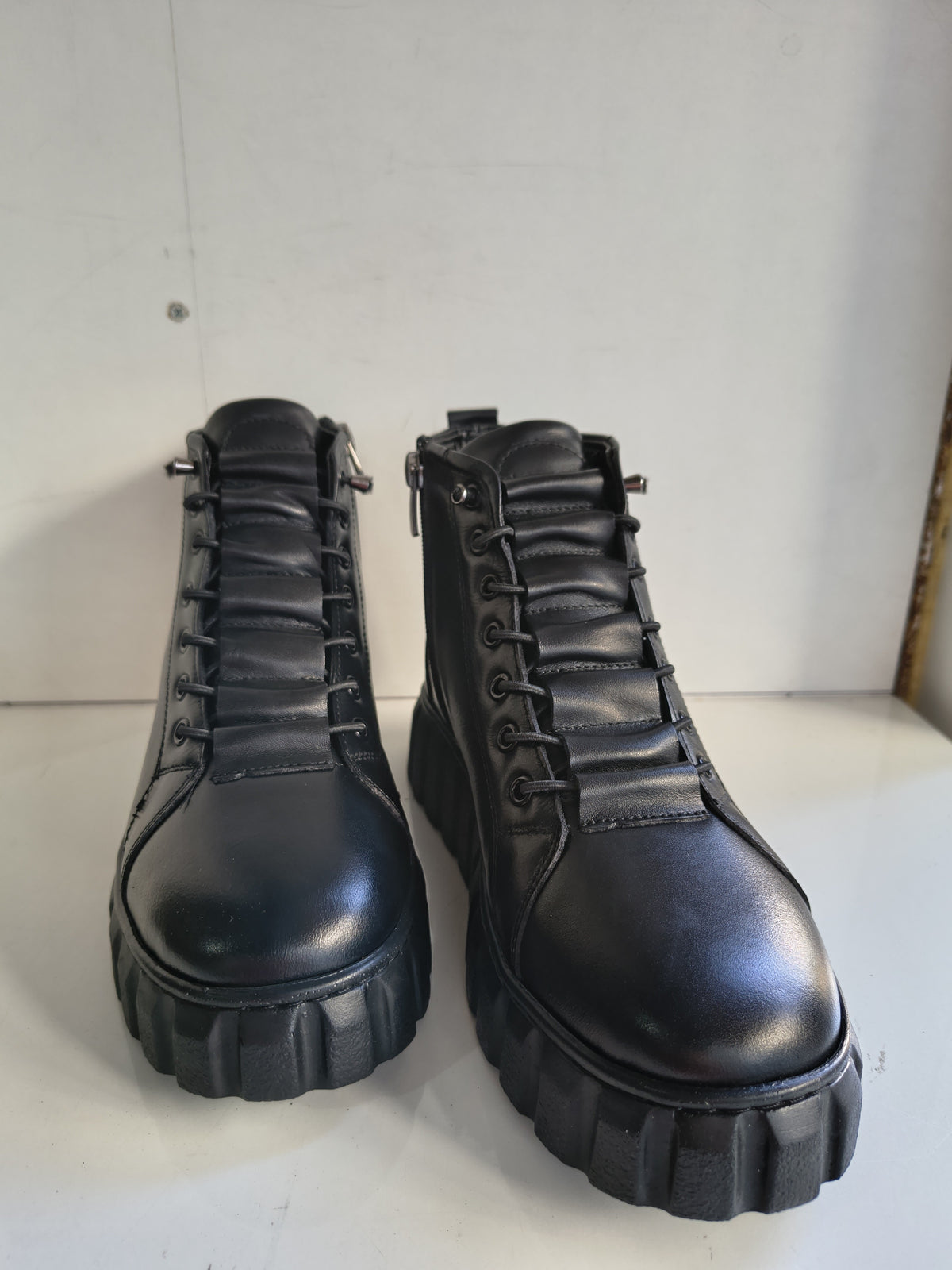 Ghete Casual Damă Bioflex 023 AE 025 Negru – Piele Naturală