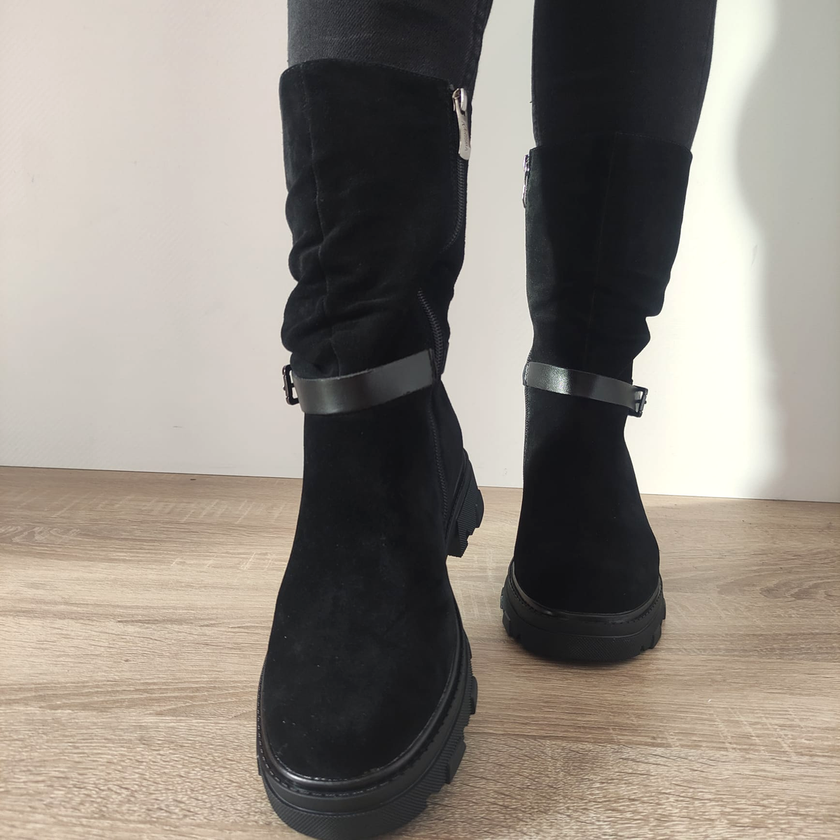 CIZME CASUAL DAMA KARISMA 30014 01-I NEGRE VELUR - imagine 5