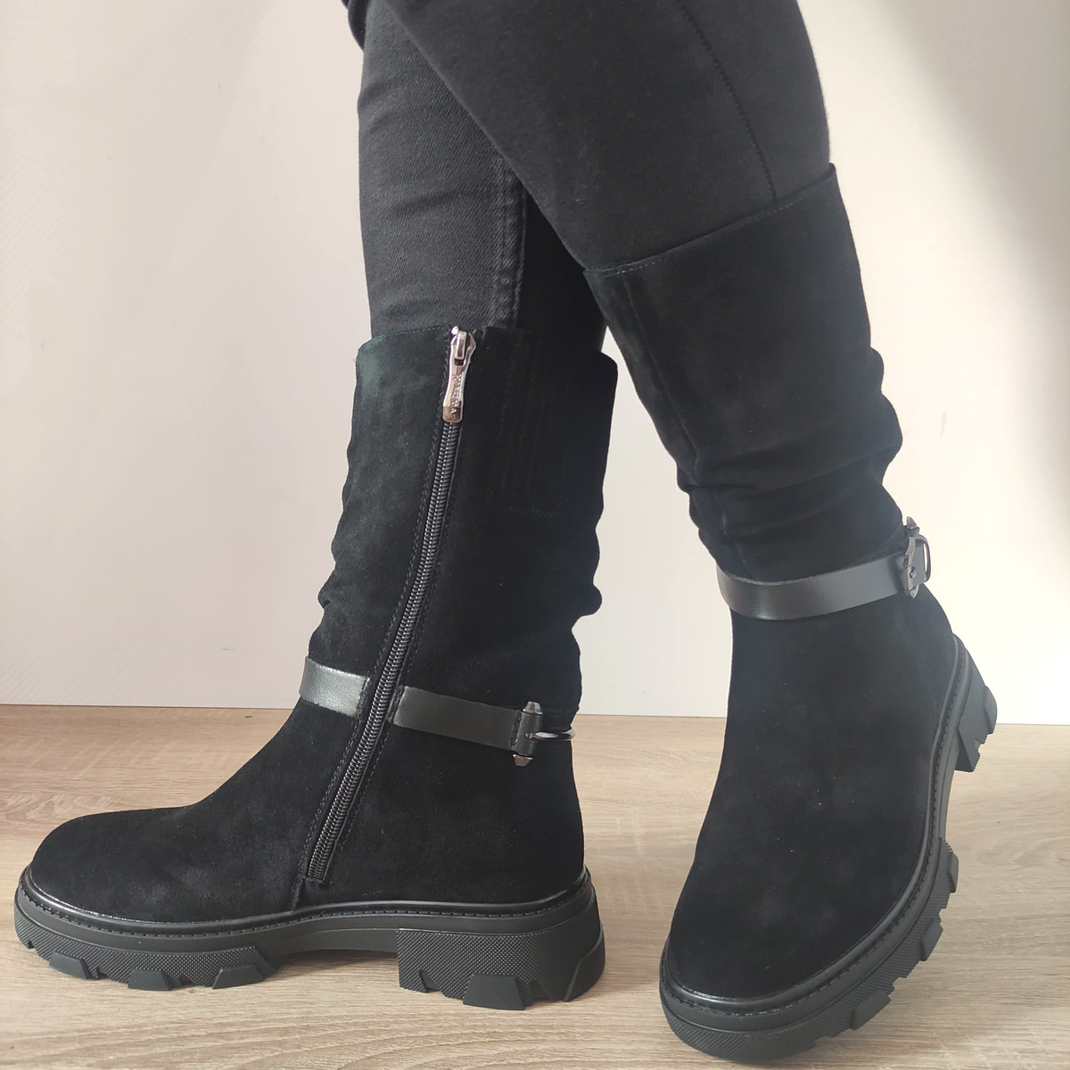 CIZME CASUAL DAMA KARISMA 30014 01-I NEGRE VELUR - imagine 3