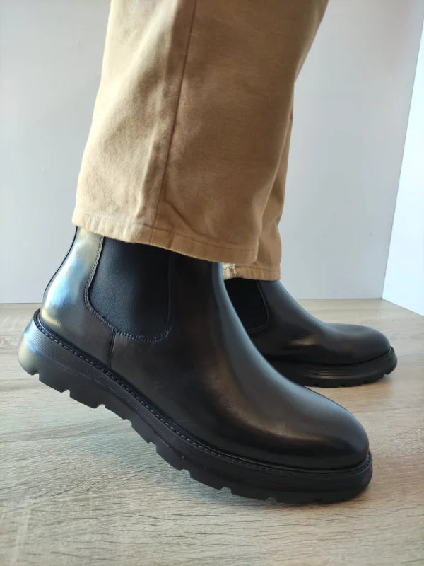GHETE CASUAL BARBATI ELDEMAS Z190330-1 NEGRE - imagine 2