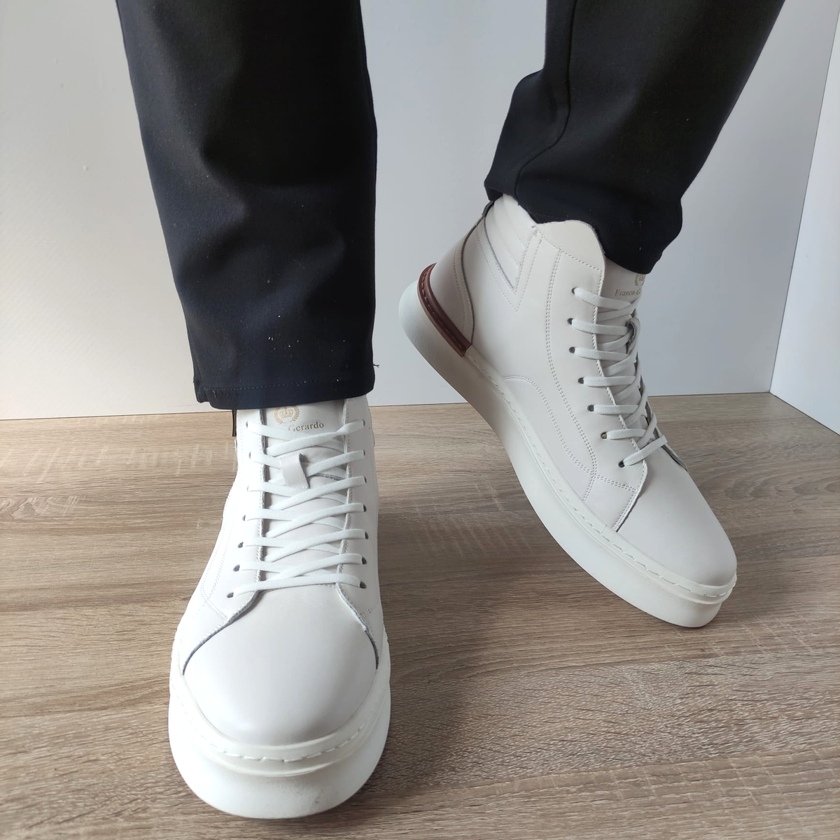 GHETE CASUAL BARBATI FRANCO GERARDO 2251 OFF WHITE - imagine 4
