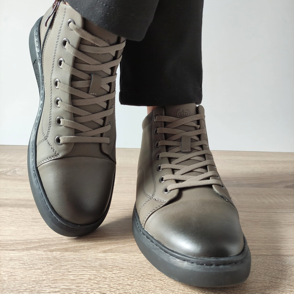GHETE CASUAL BARBATI FRANCO GERARDO 86008 GREJ - imagine 3