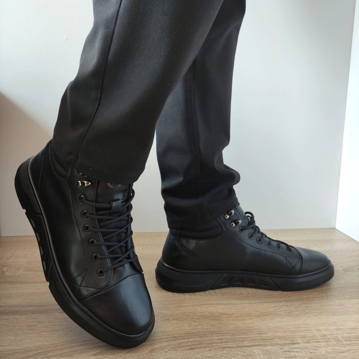 GHETE CASUAL BARBATI FRANCO GERARDO 8879 NEGRE - imagine 3