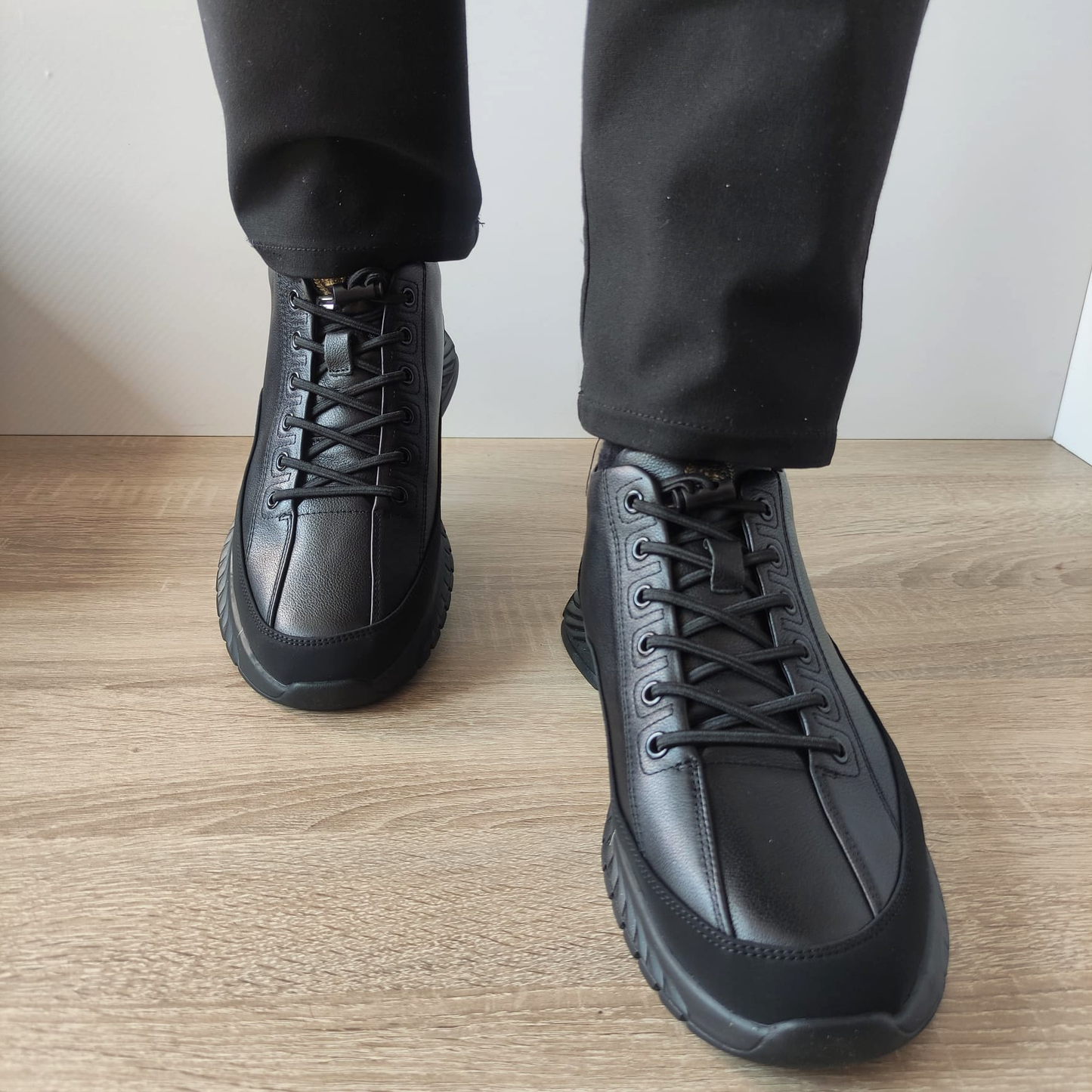GHETE CASUAL BARBATI FRANCO GERRARDO HJNH-07 NEGRE - imagine 5