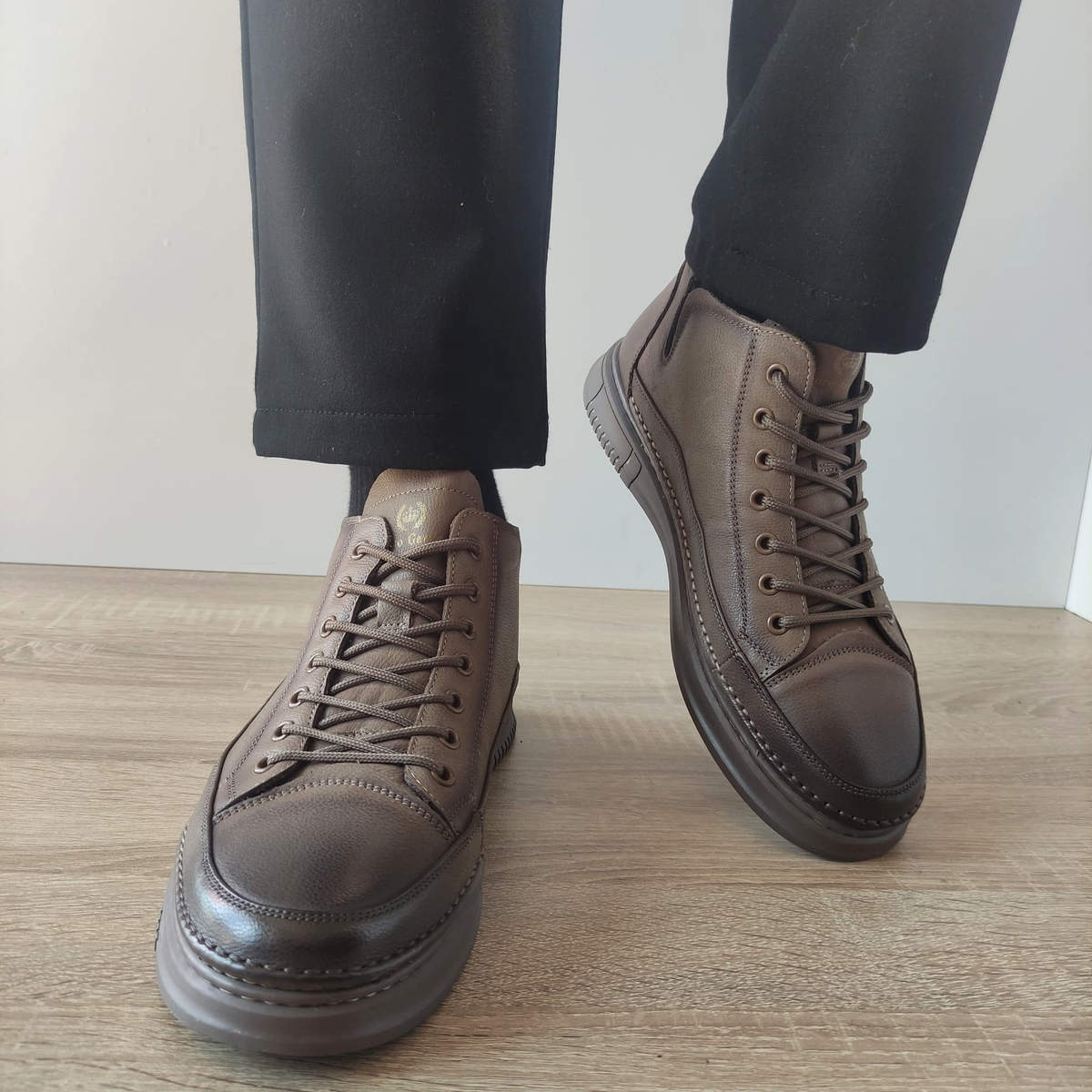 GHETE CASUAL BARBATI FRANCO GERARDO M999336 GREJ - imagine 4