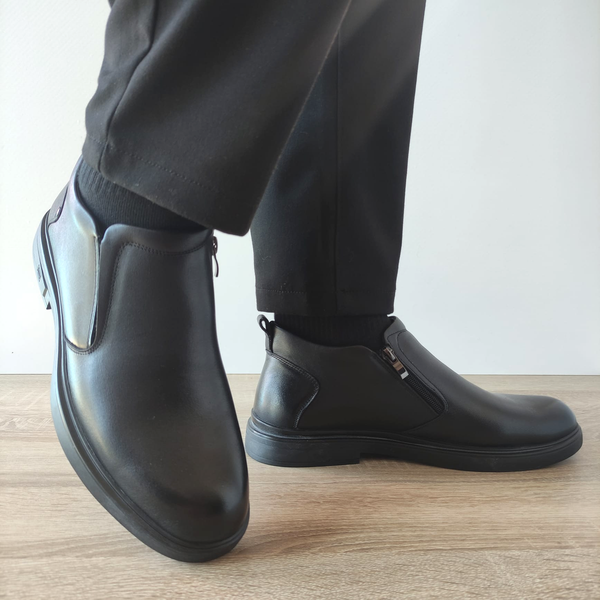 GHETE CASUAL BARBATI MELS WM1180 NEGRE - imagine 3
