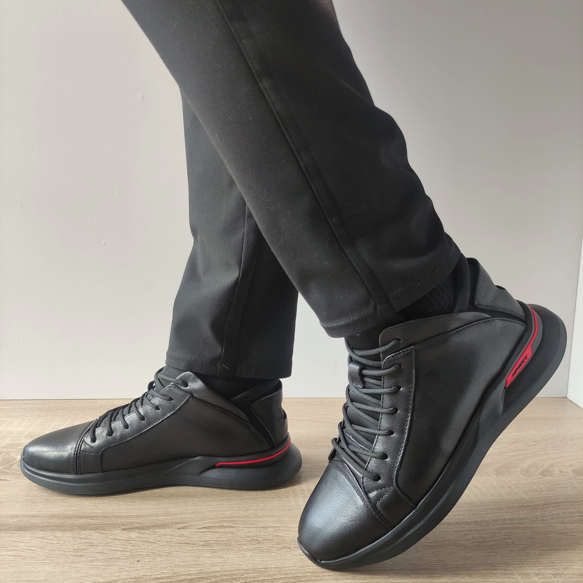 GHETE CASUAL BARBATI OTTER 230002 01-N NEGRE - imagine 2