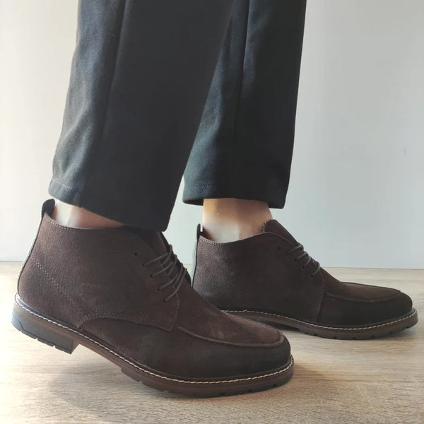 GHETE CASUAL BARBATI RIEKER 13700-25 MARO VELUR - imagine 2