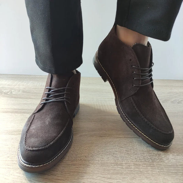 GHETE CASUAL BARBATI RIEKER 13700-25 MARO VELUR - imagine 5