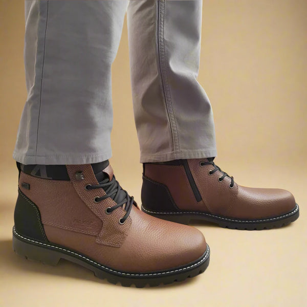 GHETE CASUAL BARBATI RIEKER 38832-22 MARO - imagine 2