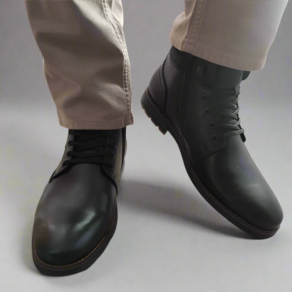 GHETE CASUAL BARBATI RIEKER F4544-00 NEGRE - imagine 3