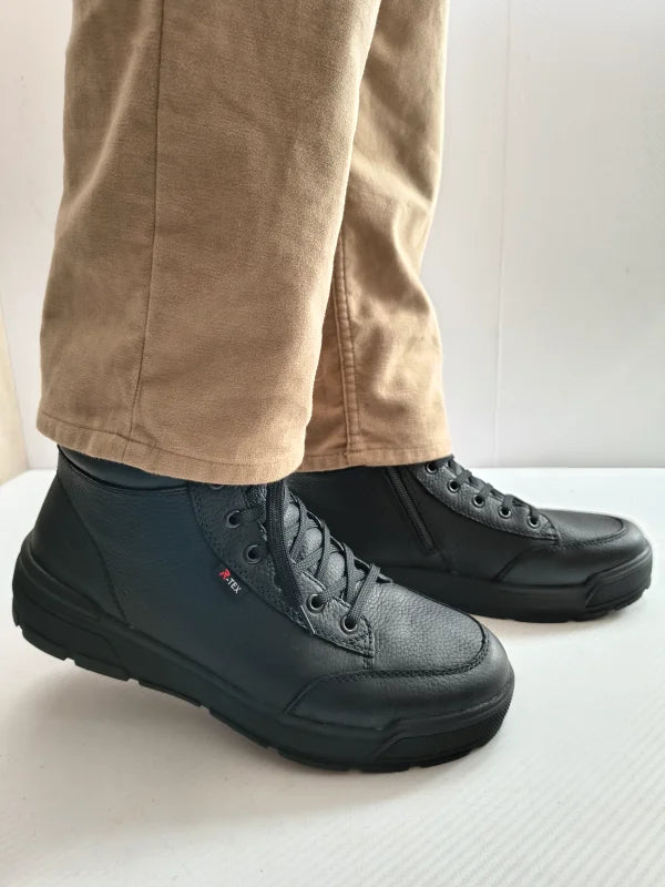 GHETE CASUAL BARBATI RIEKER U0071-01 NEGRE - imagine 2