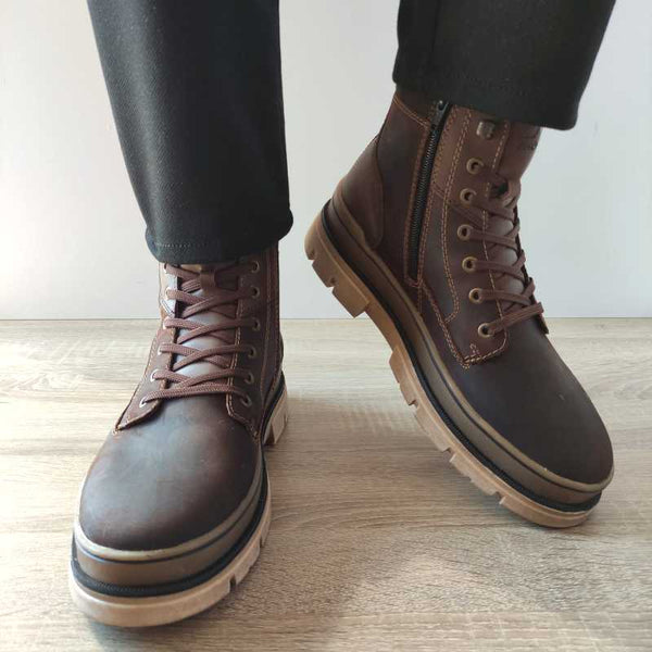 GHETE CASUAL BARBATI RIEKER U1273-22 MARO NUBUCK - imagine 3