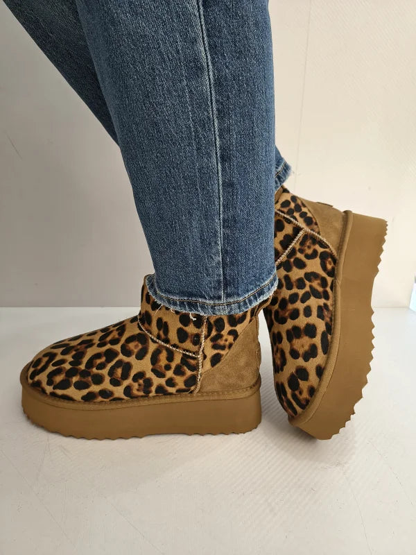 GHETE CASUAL DAMA ANNA VIOTTI D113-MORES CAMEL MINI LEO - imagine 2