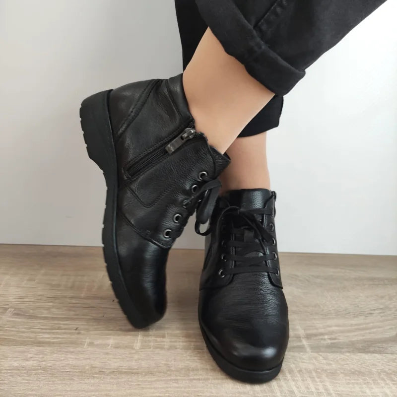 GHETE CASUAL DAMA CAPRICE 25152-41 NEGRE - imagine 4