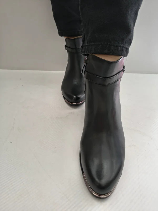 GHETE CASUAL DAMA CAPRICE 25308-43 022 NEGRE - imagine 3