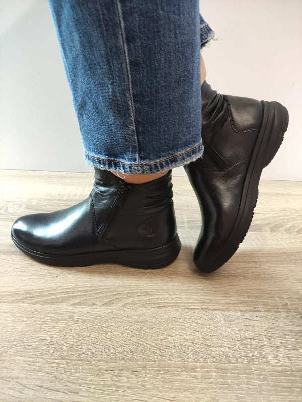 GHETE CASUAL DAMA CAPRICE 25450-45 022 NEGRE - imagine 3