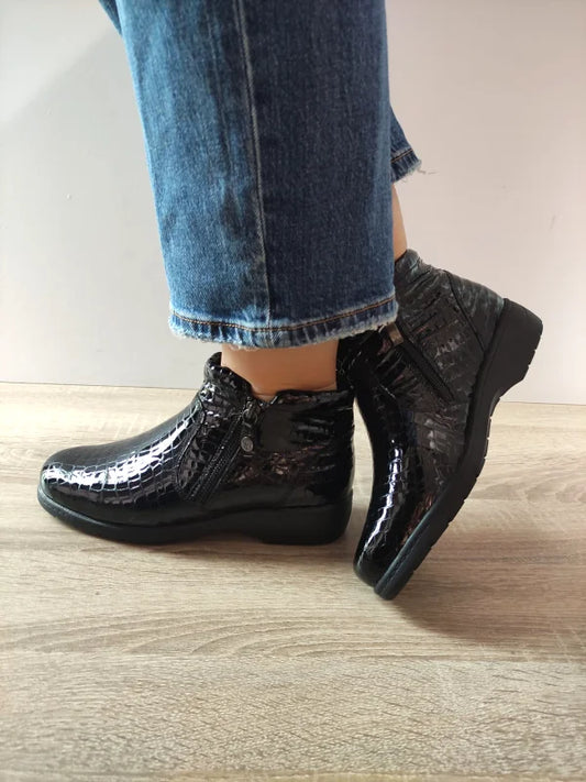 GHETE CASUAL DAMA CAPRICE 25460-45 014 NEGRE CROCO