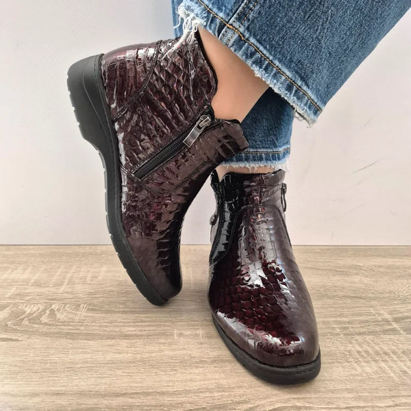 GHETE CASUAL DAMA CAPRICE 25460-45 502 BORDO CROCO - imagine 3