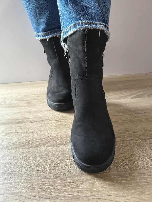 GHETE CASUAL DAMA CAPRICE 26437-41 008 NEGRE NUBUCK - imagine 3