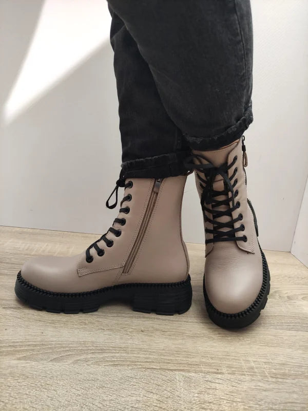 GHETE CASUAL DAMA DOGATI 002 23658 BEJ VISONE - imagine 5