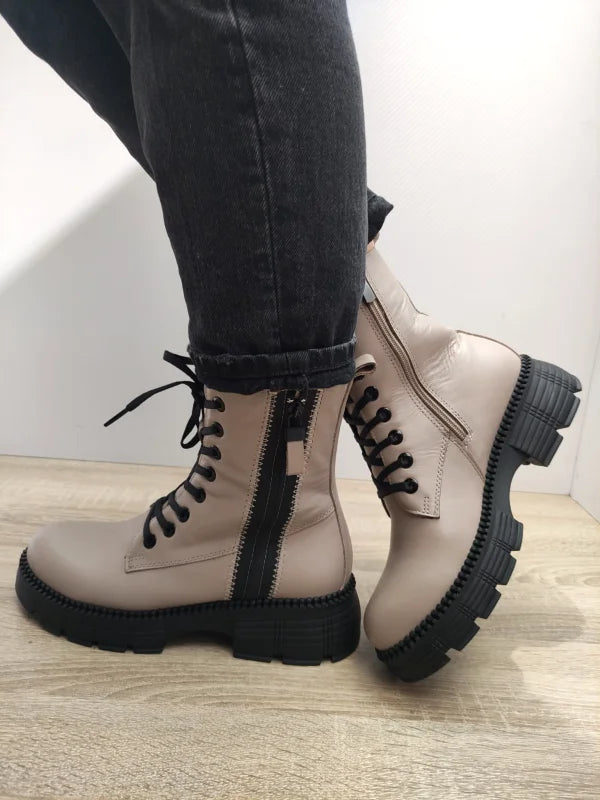 GHETE CASUAL DAMA DOGATI 002 23658 BEJ VISONE - imagine 2