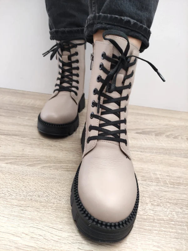 GHETE CASUAL DAMA DOGATI 002 23658 BEJ VISONE - imagine 3