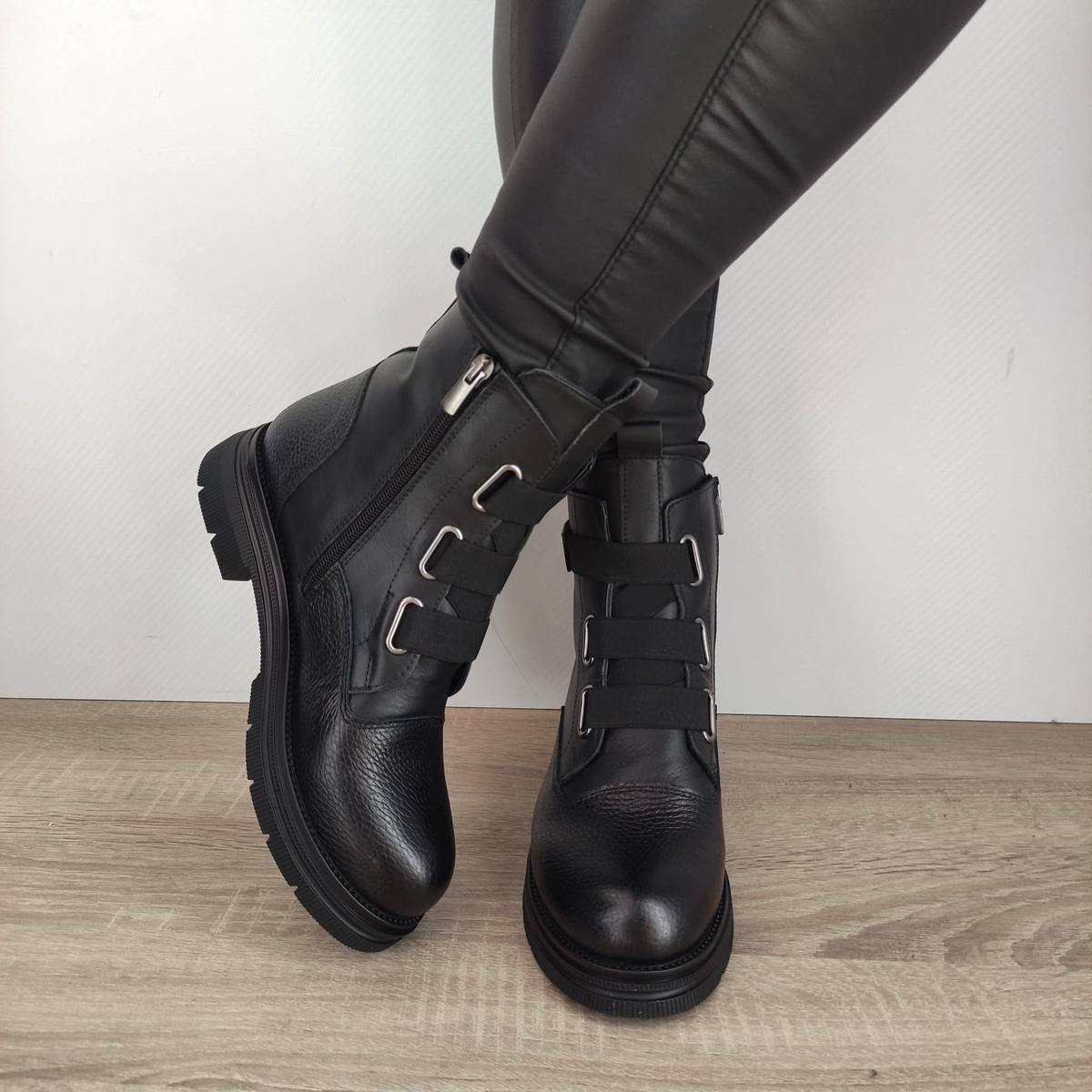 GHETE CASUAL DAMA DOGATI 008 1985 NEGRE - imagine 4