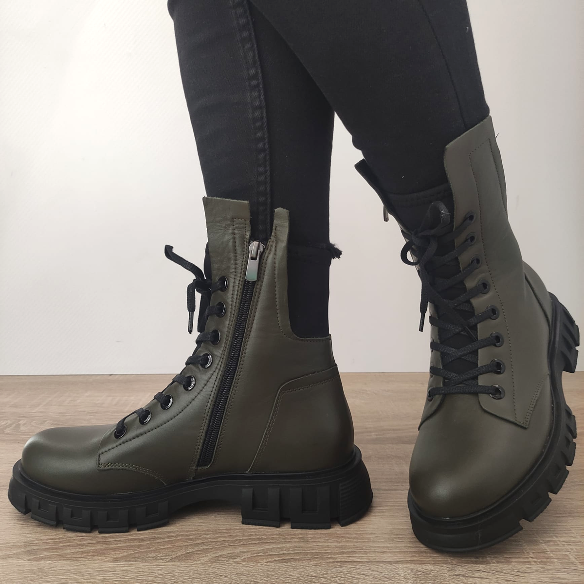 GHETE CASUAL DAMA DOGATI 21015 VERDE KAKI - imagine 3