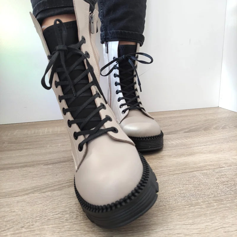 GHETE CASUAL DAMA DOGATI 23657 BEJ VISION - imagine 3