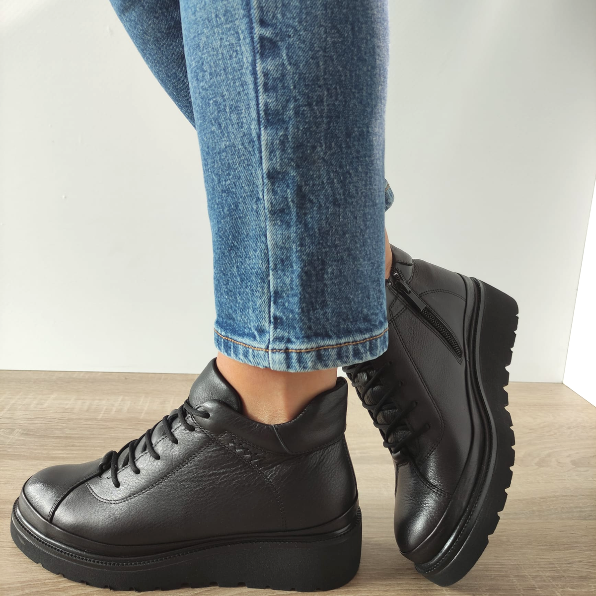 GHETE CASUAL DAMA DOGATI 3520 NEGRE - imagine 2