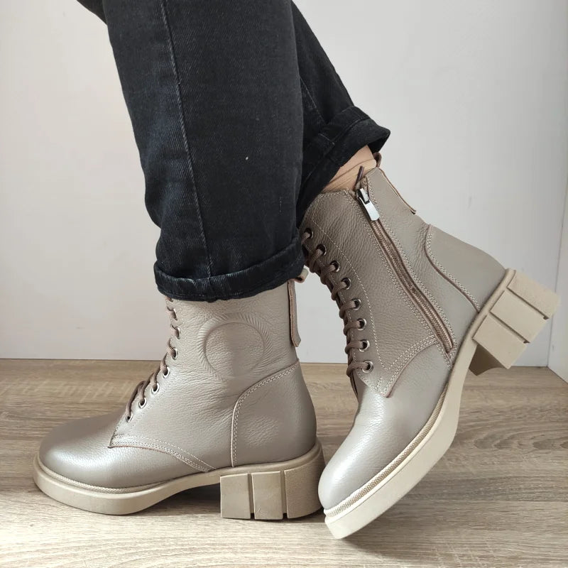 GHETE CASUAL DAMA DOGATI 40570 GREJ VISONE - imagine 2