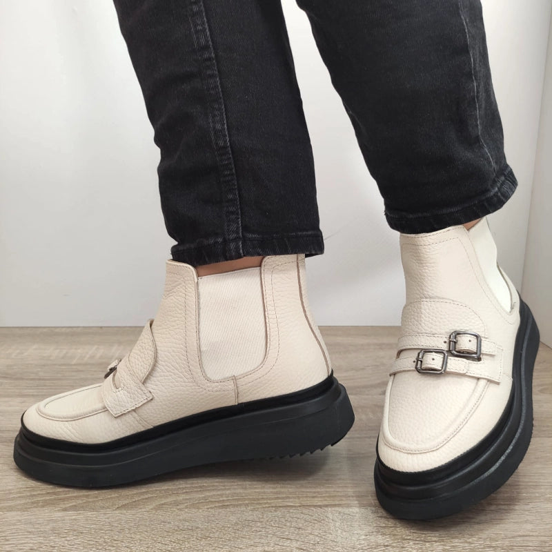 GHETE CASUAL DAMA DOGATI 4431 CREM - imagine 2