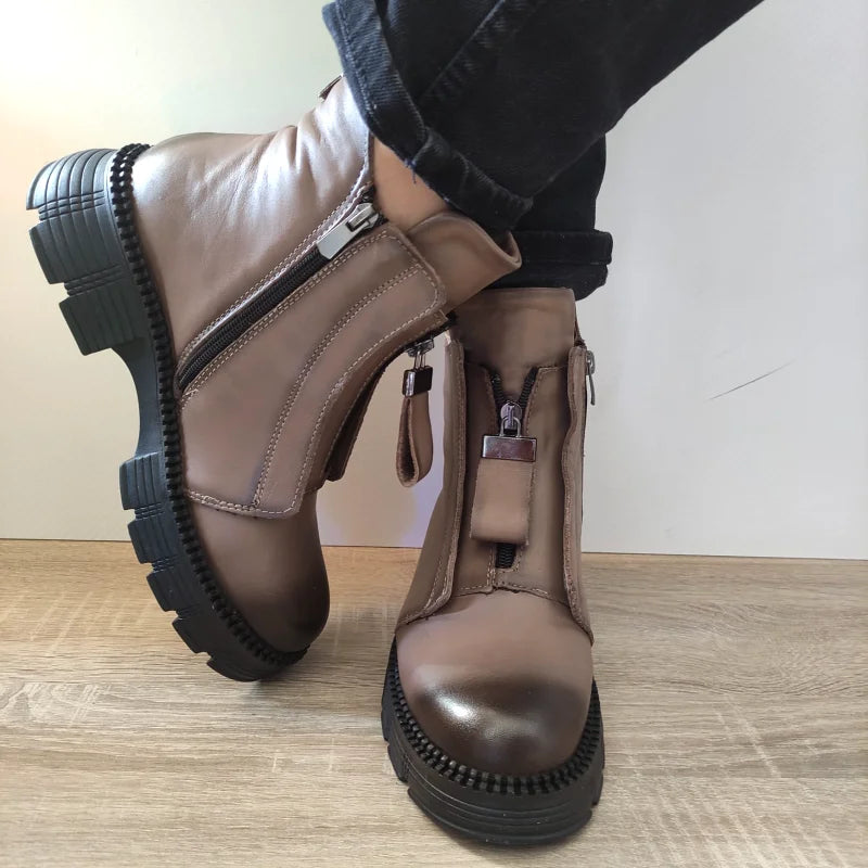 GHETE CASUAL DAMA DOGATI 5789 GREJ VISONE - imagine 3