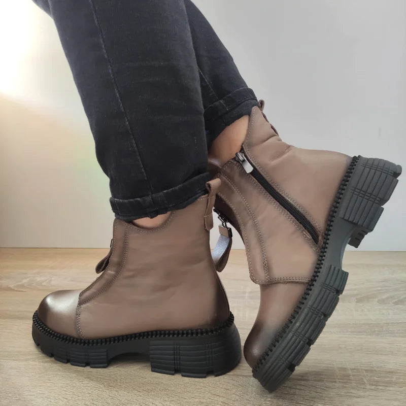 GHETE CASUAL DAMA DOGATI 5789 GREJ VISONE - imagine 4