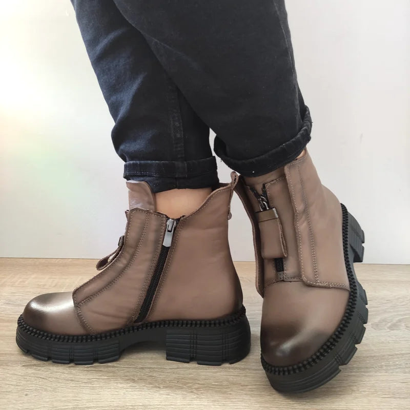 GHETE CASUAL DAMA DOGATI 5789 GREJ VISONE - imagine 2