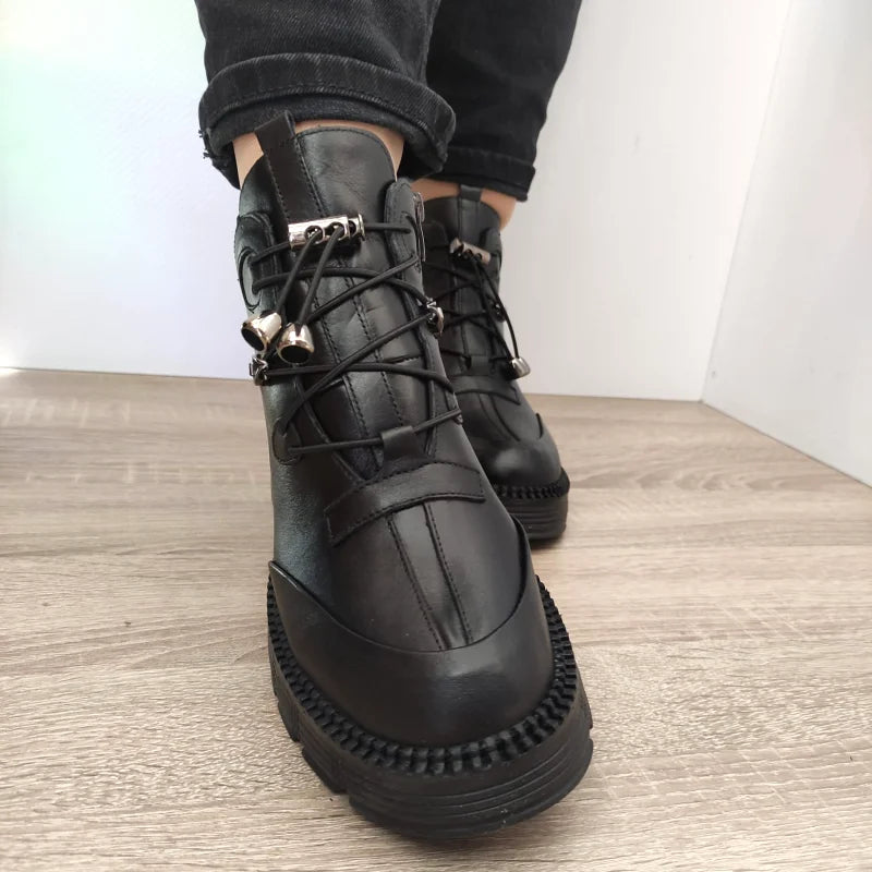 GHETE CASUAL DAMA DOGATI 5806 NEGRE - imagine 4