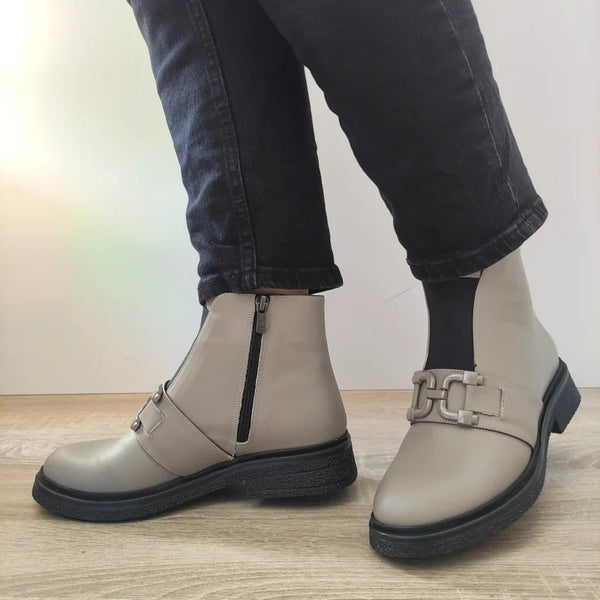 GHETE CASUAL DAMA DOGATI 6015 GREJ VISONE - imagine 2