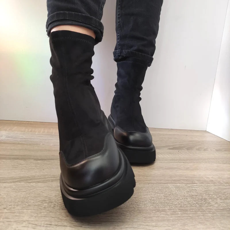 GHETE CASUAL DAMA FORMAZIONE 7980-1 NEGRE + VELUR - imagine 4